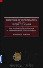 Freedom of Information and the Right to Know（1999 PDF版）