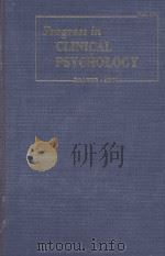 PROGRESS IN CLINICAL PSYCHOLOGY VOLUME III（1958 PDF版）