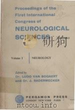 NEUROLOGICAL SCIENCES VOLUME I（1959 PDF版）