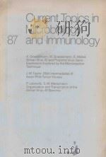 CURRENT TOPICS IN MICROBIOLOGY AND IMMUNOLOGY 87（1979 PDF版）