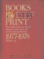 BOOKS IN PRINT 1977-1978 VOLUME 3（1977 PDF版）