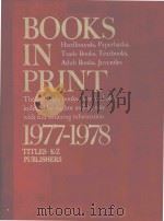 BOOKS IN PRINT 1977-1978 VOLUME 4   1977  PDF电子版封面  0835209962  TITLES K-Z 