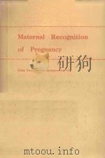 MATERNAL RECOGNITION OF PREGNANCY CIBA FOUNDATION SYMPOSIUM 64（1979 PDF版）