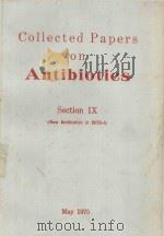 COLLECTED PAPERS ON ANTIBIOTICS SECTION IX（1975 PDF版）