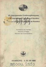 VLL.INTERNATIONALER ERNAHRUNGSKONGRESS VLLTH INTERNATIONAL CONGRESS OF NURTITION VLLEME CONGRES INTE（1966 PDF版）