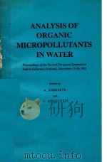 ANALYSIS OF ORGANIC MICROPOLLUTANTS IN WATER（1982 PDF版）