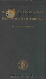 METHODS OF EXAMINATION IN EAR NOSE AND THROAT（1954 PDF版）