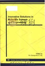 innovative solutions inmaterials science and engineering selected peer reviewed papers from the 2014   PDF电子版封面     