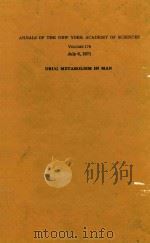 ANNALS OF THE NEW YORK ACADEMY OF SCIENCES VOLUME 179   1971  PDF电子版封面     