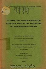 GLOMERULARE VERANDERUNGEN BEIM KANINCHEN WAHREND DER BEHANDLUNG MIT MONOCOMPONENT INSULIN（1975 PDF版）