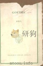 GOETHE   1958  PDF电子版封面     