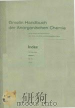 GMELIN HANDBUCH DER ANORGANISCHEN CHEMIE INDEX VOLUME 9（1978 PDF版）