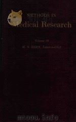 METHODS IN MEDICAL RESEARCH VOLUME 10   1965  PDF电子版封面    H.N.EISEN 