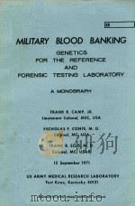 MILITARY BLOOD BANING   1971  PDF电子版封面     
