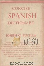 CONCISE PANISH DICTIONARY   1955  PDF电子版封面     