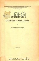 STUDIES IN DIABETES MELLITUS（1954 PDF版）