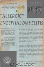 ALLERGIC ENCEPHALOMYELITIS   1959  PDF电子版封面     