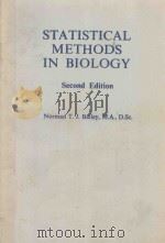 STATISTICAL METHODS IN BIOLOGY SECOND EDITION   1981  PDF电子版封面  0340247568   