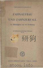 ZAHNAUFBAU UND ZAHNZERFALL   1956  PDF电子版封面     
