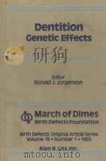 dentition genetic effects P186     PDF电子版封面     