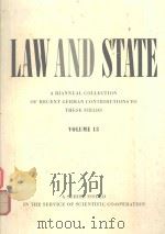 LAW AND STATE A BIANNUAL COLLECTION OF RECENT GERMAN CONTRIBUTIONS TO THESE FIELDS VOLUME 13   1976  PDF电子版封面     