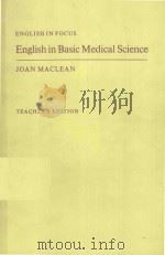 ENGLISH IN FOCUS ENGLISH IN BASIC MEDICAL SCIENCE TEACHER'S EDITION（1965 PDF版）