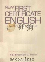 NEW FIRST CERTIFICATE ENGLISH TEACHER'S GUIDE TO BOOKS 1-3   1960  PDF电子版封面     