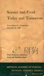 SCIENCE AND FOOD TODAY AND TOMORROW（1961 PDF版）