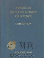 AMERICAN MEN AND WOMEN OF SCIENCE 13TH EDITION VOLUME 2   1976  PDF电子版封面  0835208672  JAQUES CATTELL PRESS 