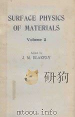 SURFACE PHYSICS OF MATERIALS VOLUME 2   1975  PDF电子版封面  0121038025  J.M.BLAKELY 