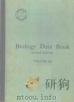 BIOLOGY DATA BOOK SECOND EDITION VOLUME III   1974  PDF电子版封面  0913822086   