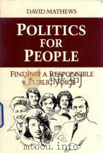Politics for people   1994  PDF电子版封面  252063821   
