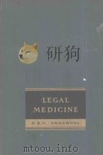 LEGAL MEDICINE   1954  PDF电子版封面    R.B.H.GRADWOHL 
