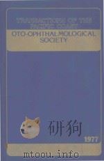 TRANSACTIONS OF THE PACIFIC COAST OTO OPHTHALMOLOGICAL SOCIETY   1977  PDF电子版封面     