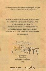 AUS DER PSYCHIATRISCHEN KLINIK DES BURGERHOSPITALS STUTTGART   1975  PDF电子版封面    U.SPIEGELBERG 