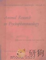 ANIMAL RESEARCH IN PSYCHOPHARMACOLOGY（1961 PDF版）