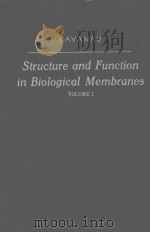 STRUCTURE AND FUNCTION IN BIOLOGICAL MEMBRANES VOLUME I（1965 PDF版）