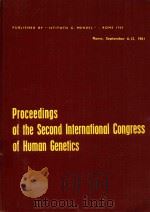 PROCEEDINGS OF THE SECOND INTERNATIONAL CONGRESS OF HUMAN GENETICS VOLUME II（1963 PDF版）