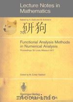 FUNCTIONAL ANALYSIS METHODS IN NUMERICAL ANALYSIS（1979 PDF版）