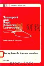 TRANSPORT AND ROAD RESEARCH LABORATORY   1991  PDF电子版封面    D LEECH 