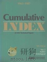 CUMULATIVE INDEX OF SAE TECHNICAL PAPERS VOLUME 2（1988 PDF版）
