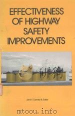 EFFECTIVENESS OF HIGHWAY SAFETY IMPROVEMENTS PROCEEDINGS OF THE CONFERENCE（1986 PDF版）