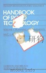 HANDBOOK OF ROAD TECHNOLOGY VOLUME 1 PLANNING AND PAVEMENTS（1986 PDF版）