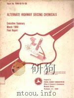 ALTERNATE HIGHWAY DEICING CHEMICALS   1980  PDF电子版封面     