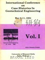 INTERNATIONAL CONFERENCE ON CASE HISTORIES IN GEOTECHNICAL ENGINEERING VOL.I（1984 PDF版）