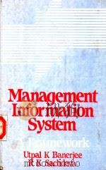 MANAGEMENT INORMATION SYSTEM A FRAMEWORK   1988  PDF电子版封面     