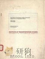 THE CHOICE OF TECHNOLOGY IN ROAD CONSTRUCTION:IMPLICATIONS FOR EMPLOYMENT POLICIES   1990  PDF电子版封面    JIANFEI ZHANG 