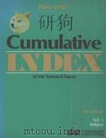 CUMULATIVE INDEX OF SAE TECHNICAL PAPERS VOLUME 1 SUBJECT（1988 PDF版）