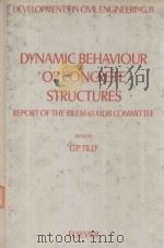 DYNAMIC BEHAVIOUR OF CONCRETE STRUCTURES REPORT OF THE RILEM 65 MDB COMMITTEE（1986 PDF版）