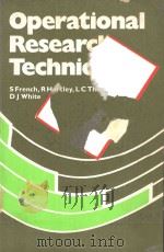 OPERATIONAL RESEARCH TECHNIQUES（1986 PDF版）